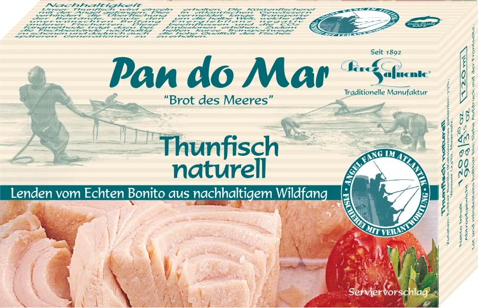 PAN DO MAR - РИБА ТОН ИВИЧЕСТА ФИЛЕ В СОБСТВЕН СОС БЕЗ ГЛУТЕН - 120 г