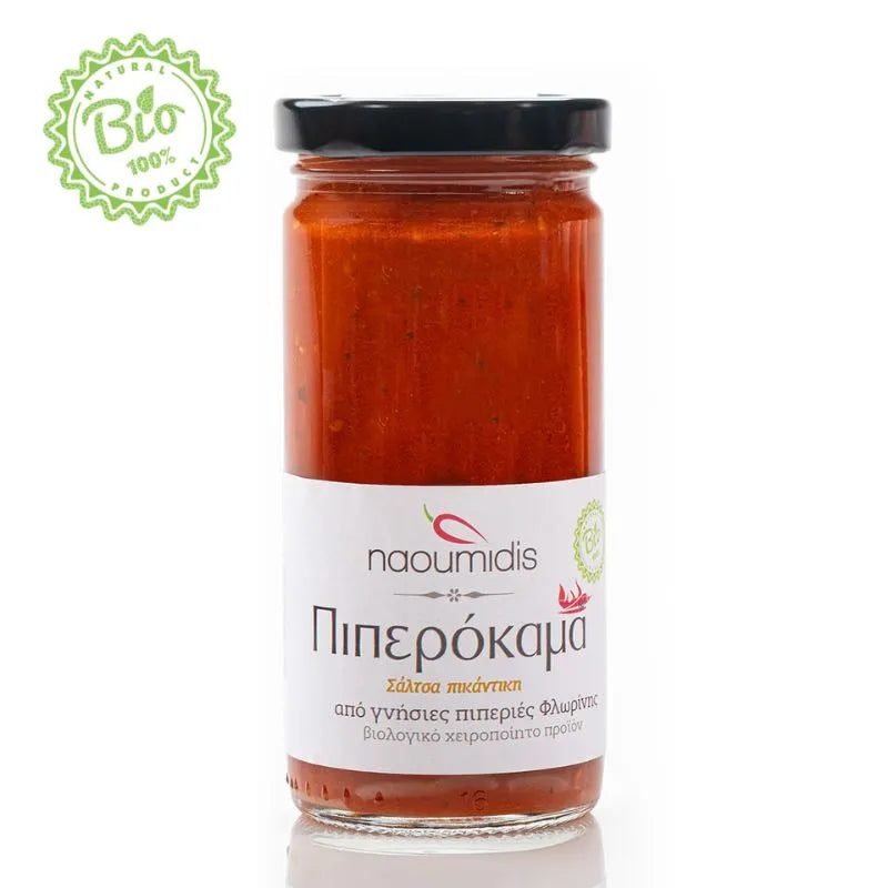 PIPERIES FLORINIS - БИО ГРЪЦКА ЛЮТЕНИЦА С ЛЮТИ ЧУШКИ "ПИПЕРОКТИМА" - 260 г