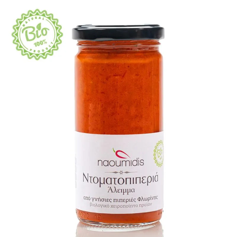 PIPERIES FLORINIS - БИО ГРЪЦКА ЛЮТЕНИЦА С ЧУШКИ И ДОМАТИ "ТОМАТОПИПЕРИЯ" - 260 г