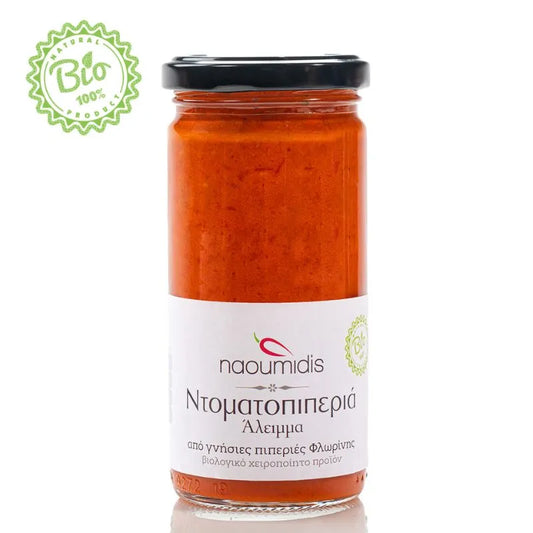 PIPERIES FLORINIS - БИО ГРЪЦКА ЛЮТЕНИЦА С ЧУШКИ И ДОМАТИ "ТОМАТОПИПЕРИЯ" - 260 г