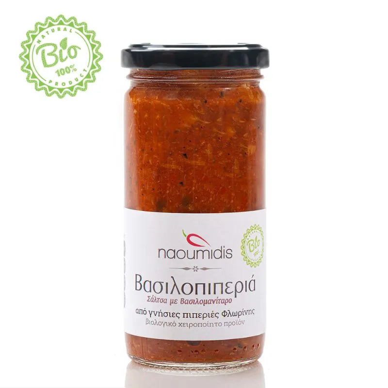 PIPERIES FLORINIS - БИО ГРЪЦКИ СОС ОТ ЧУШКИ И ДОМАТИ С ГЪБИ - 260 г