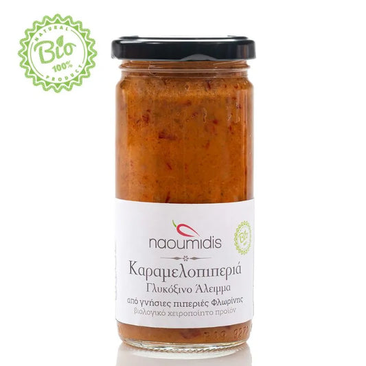 PIPERIES FLORINIS - БИО ГРЪЦКА ЛЮТЕНИЦА С ЧУШКИ И КАРАМЕЛ (СЛАДКО КИСЕЛА) - 260 г