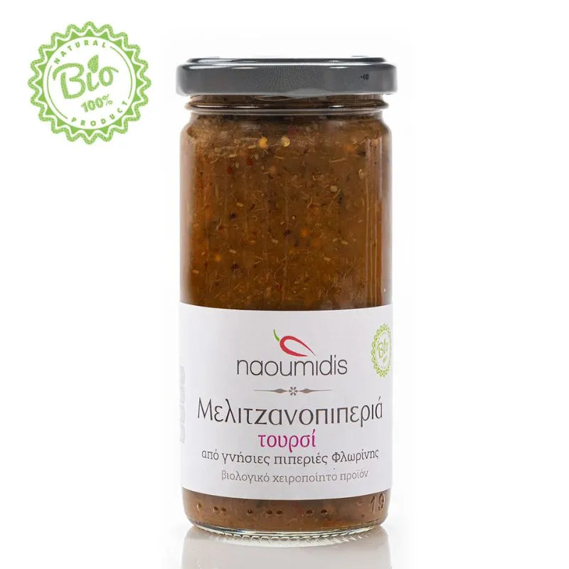 PIPERIES FLORINIS - БИО ГРЪЦКИ СОС С ЧУШКИ И ПАТЛАДЖАН (СЛАДКО КИСЕЛ) – 270 г