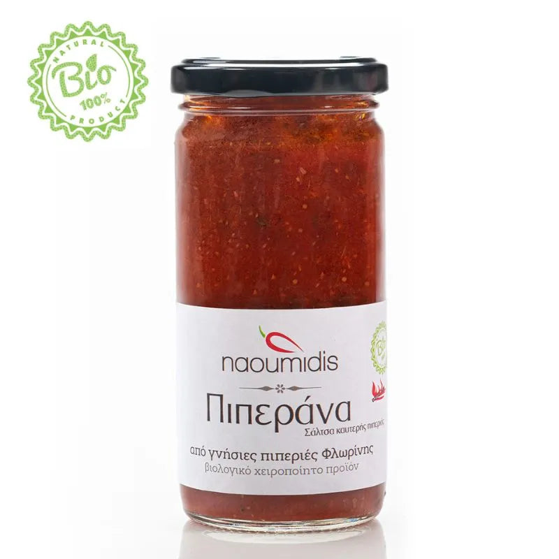 PIPERIES FLORINIS - БИО ГРЪЦКИ СОС ОТ ПИКАНТНИ ЧУШКИ "ПЕПЕРАНА" ТИП ТАБАСКО - 260 г