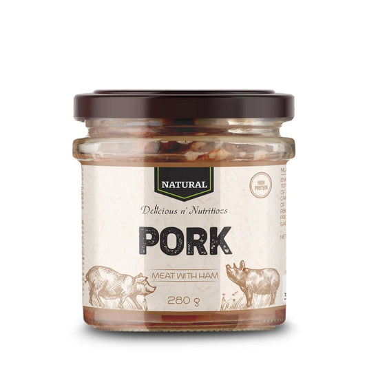 DELICIOUS N' NUTRITIOUS - Свинско месо в буркан - NATURAL MEAT PORK - 280 g