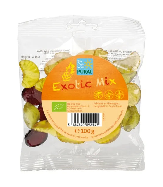 PURAL - БИО БОНБОНИ ЖЕЛИРАНИ ЕКЗОТИК - 100 г