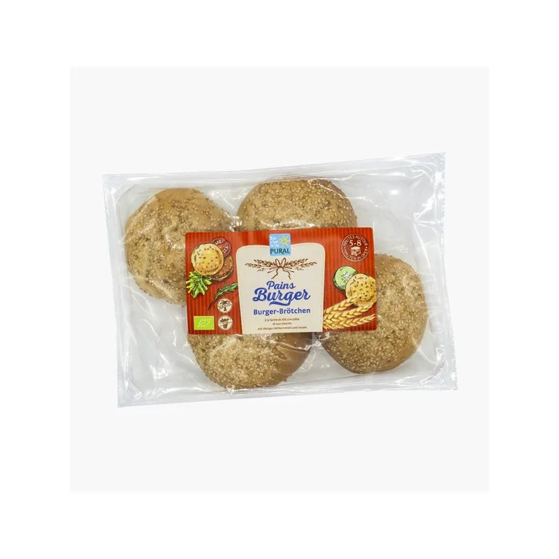 PURAL - БИО ПИТКИ ЗА БУРГЕРИ ЗА ПЕЧЕНЕ 5 бр х 60 г