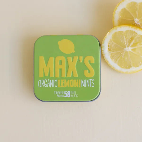 MAX'S MINTS - БИО МЕНТОВИ БОНБОНИ С ЛИМОН - 35 г