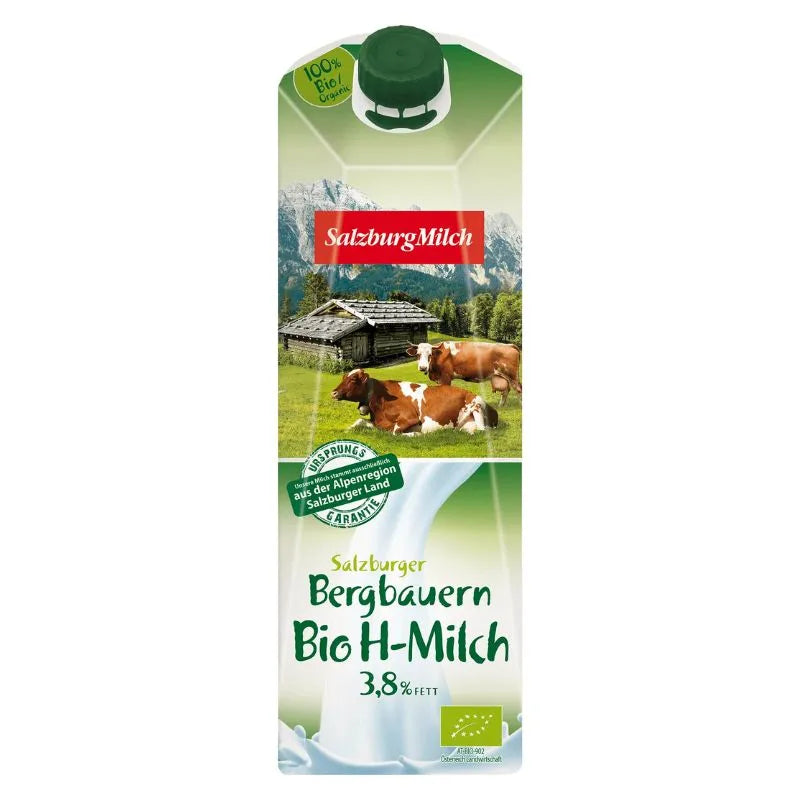 SALZBURG MILCH - БИО МЛЯКО ПЛАНИНСКО ФЕРМЕРСКО ОТ АВСТРИЯ 3.8% - 1 л