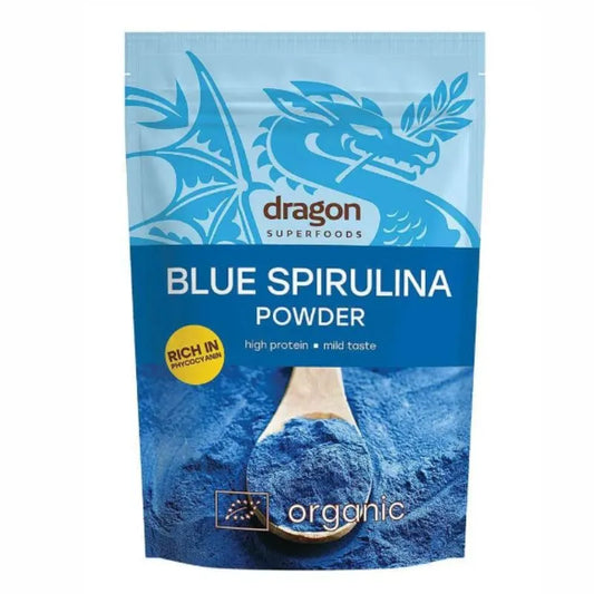 DRAGON SUPERFOODS - БИО СИНЯ СПИРУЛИНА НА ПРАХ - 75 г