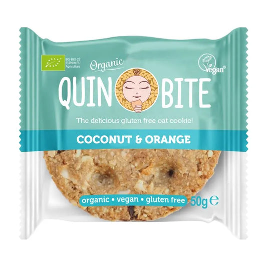 QUIN BITE - БИО КУРАБИЙКА С КОКОС И ПОРТОКАЛ БЕЗ ГЛУТЕН - 50 г