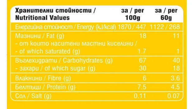 КУРАБИЙНИЦА - БИО МЕДЕНКА С ОРЕХИ - 60 г