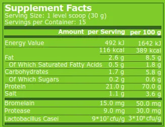 PURE NUTRITION - РАСТИТЕЛЕН ПРОТЕИН КОМПЛЕКС - НАТУРАЛЕН ШОКОЛАД - 450 г