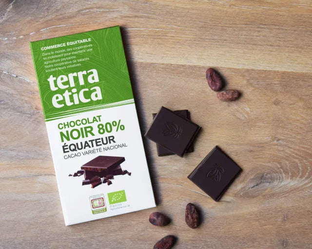 TERRA ETICA - БИО ШОКОЛАД ЧЕРЕН 80% ЕКВАДОР - НИКАРАГУА - 100 г