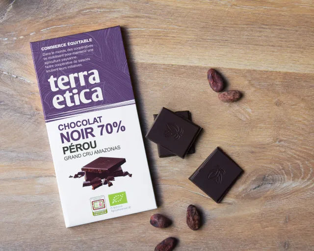 TERRA ETICA - БИО ШОКОЛАД ЧЕРЕН 70% ПЕРУ - 100 г