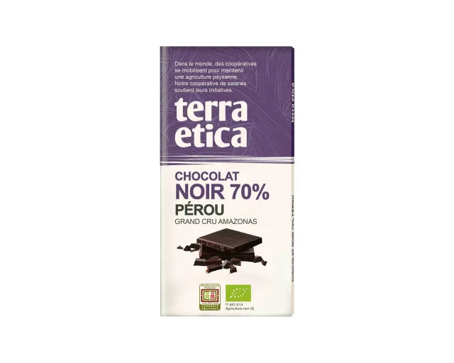 TERRA ETICA - БИО ШОКОЛАД ЧЕРЕН 70% ПЕРУ - 100 г