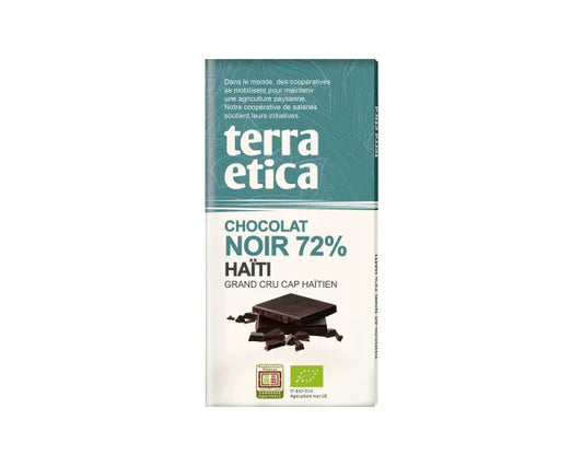 TERRA ETICA - БИО ШОКОЛАД ЧЕРЕН 72% ХАИТИ - 100 г