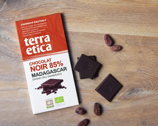 TERRA ETICA - БИО ШОКОЛАД ЧЕРЕН 85% МАДАГАСКАР - 100 г