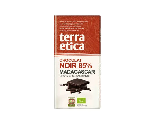 TERRA ETICA - БИО ШОКОЛАД ЧЕРЕН 85% МАДАГАСКАР - 100 г