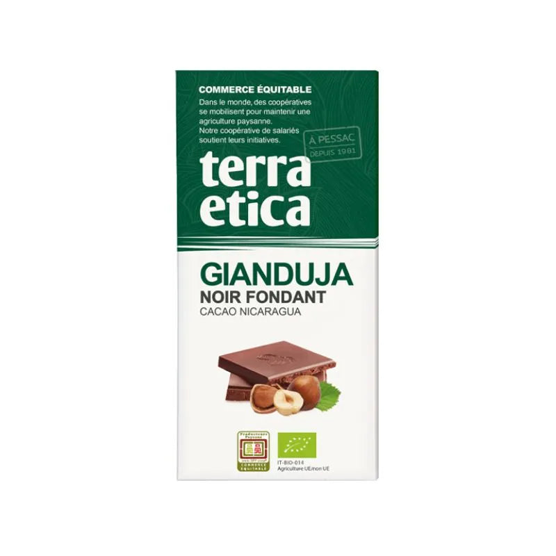 TERRA ETICA - БИО ШОКОЛАД ЧЕРНА ДЖАНДУЯ - 100 г