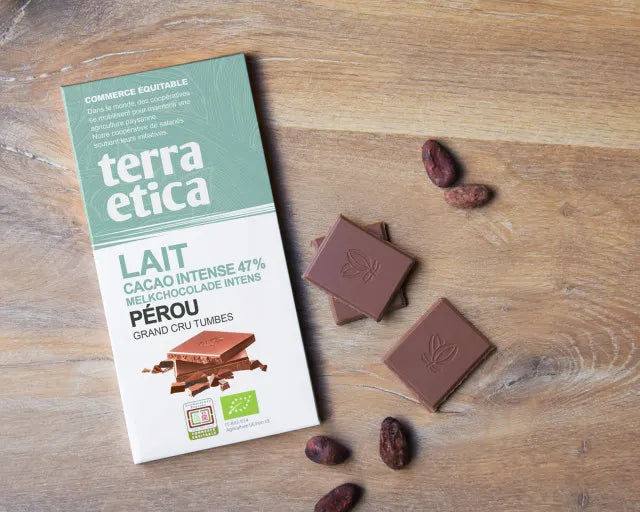 TERRA ETICA - БИО ШОКОЛАД МЛЕЧЕН 47% ПЕРУ - 100 г