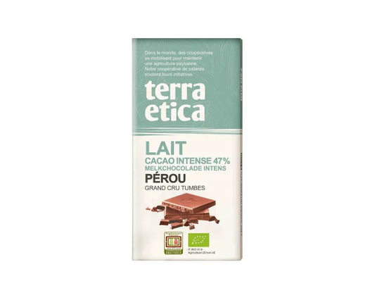 TERRA ETICA - БИО ШОКОЛАД МЛЕЧЕН 47% ПЕРУ - 100 г