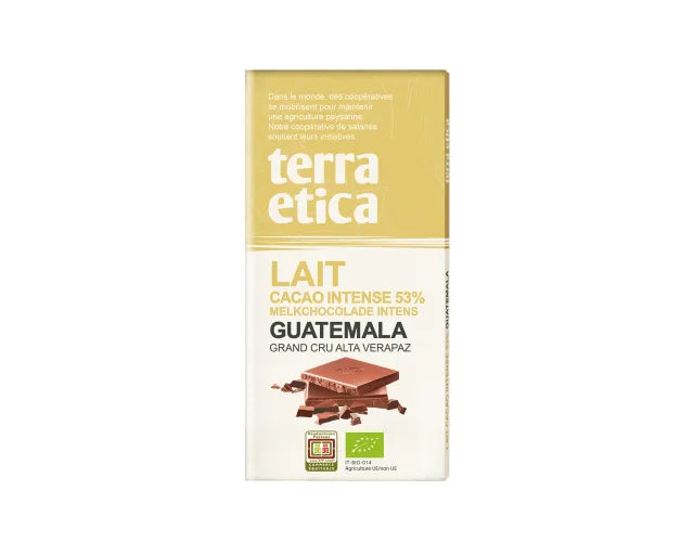 TERRA ETICA - БИО ШОКОЛАД МЛЕЧЕН 53% ГВАТЕМАЛА - 100 г