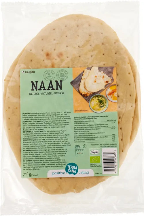 TERRA SANA - БИО ИНДИЙСКИ ХЛЯБ "NAAN" НАТУРАЛЕН - 240 г