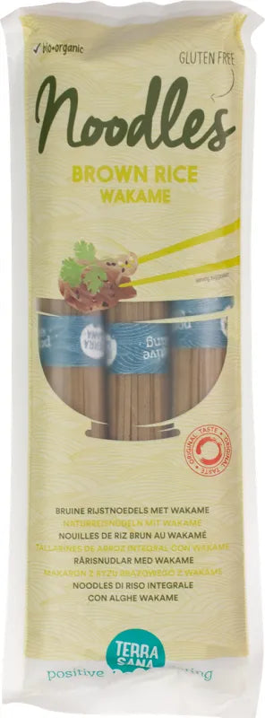 TERRA SANA - БИО НУДЛИ ОТ КАФЯВ ОРИЗ С УАКАМЕ - 250 г