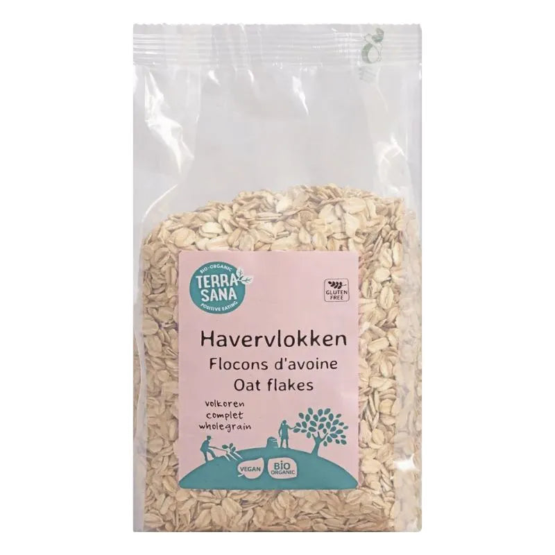 TERRA SANA - БИО БЕЗГЛУТЕНОВИ ОВЕСЕНИ ЯДКИ ПЪЛНОЗЪРНЕСТИ - 450 г