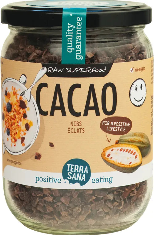 TERRA SANA - БИО КАКАОВИ ЗЪРНА СЧУКАНИ - 230 г