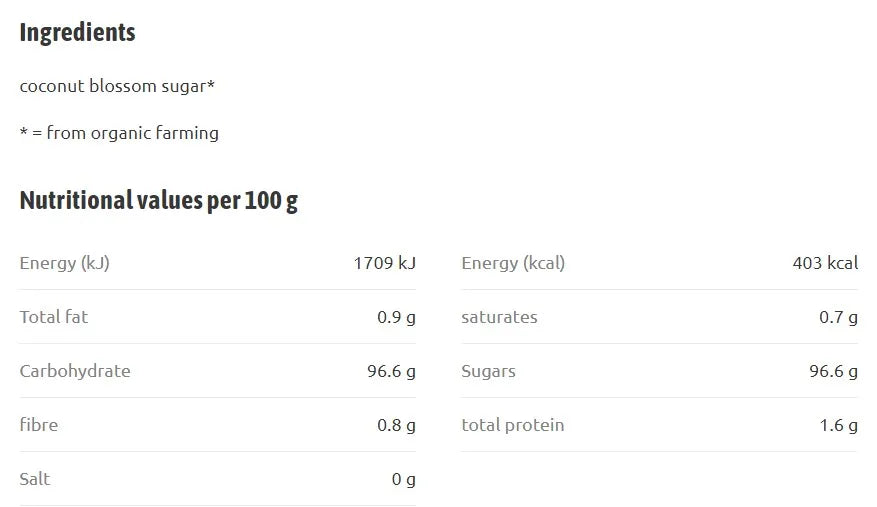 TERRA SANA - БИО КОКОСОВА ЗАХАР - 275 г