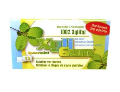 XYLI GUM - ДЪВКА С КСИЛИТОЛ GREEN MINT - 12 бр
