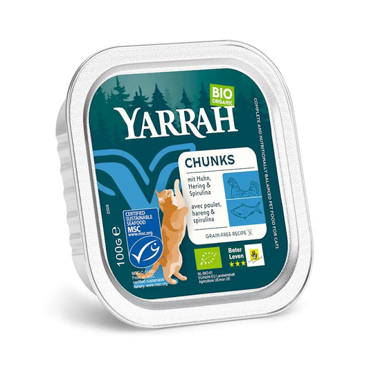 YARRAH - БИО КОТЕШКА ХРАНА ХАПКИ РИБА - 100 г