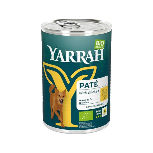 YARRAH - БИО КУЧЕШКА ХРАНА ПАСТЕТ ОТ ПИЛЕ БЕЗ ЗЪРНО - 400 г