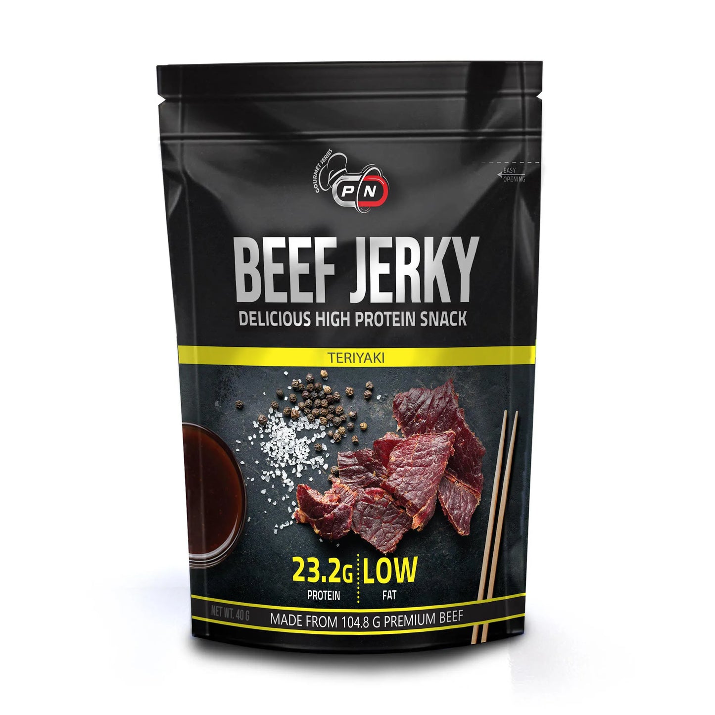 Pure Nutrition - СУШЕНО ТЕЛЕШКО МЕСО С ПОДПРАВКИ - Beef Jerky - 40 Г