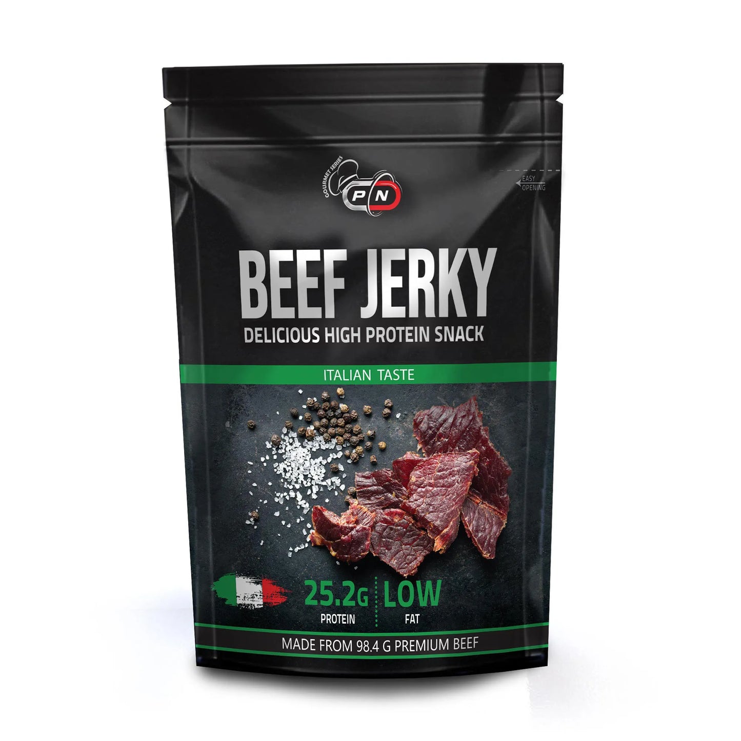 Pure Nutrition - СУШЕНО ТЕЛЕШКО МЕСО С ПОДПРАВКИ - Beef Jerky - 40 Г